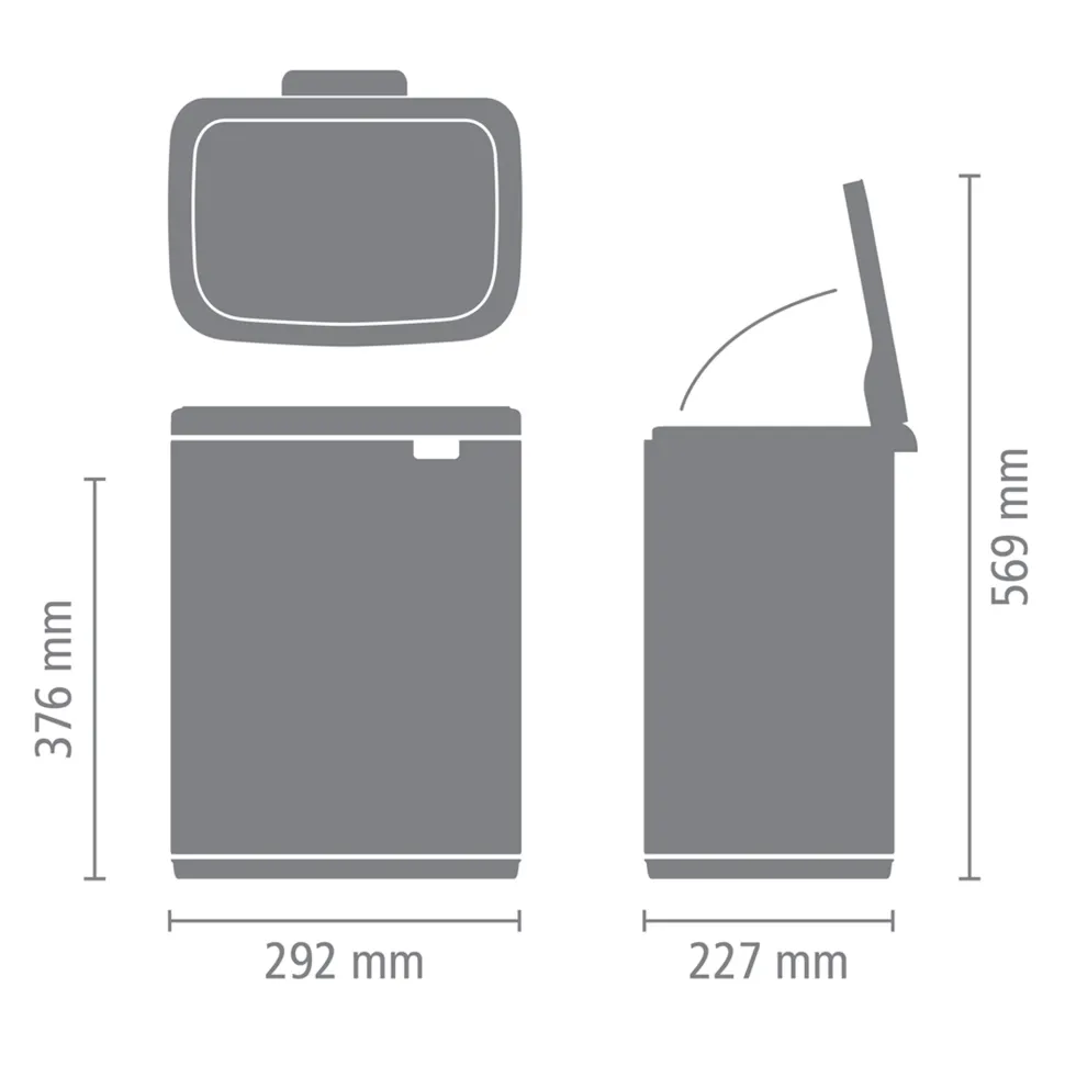 Brabantia Bo Afvalemmer 12 L - Dreamy Blue