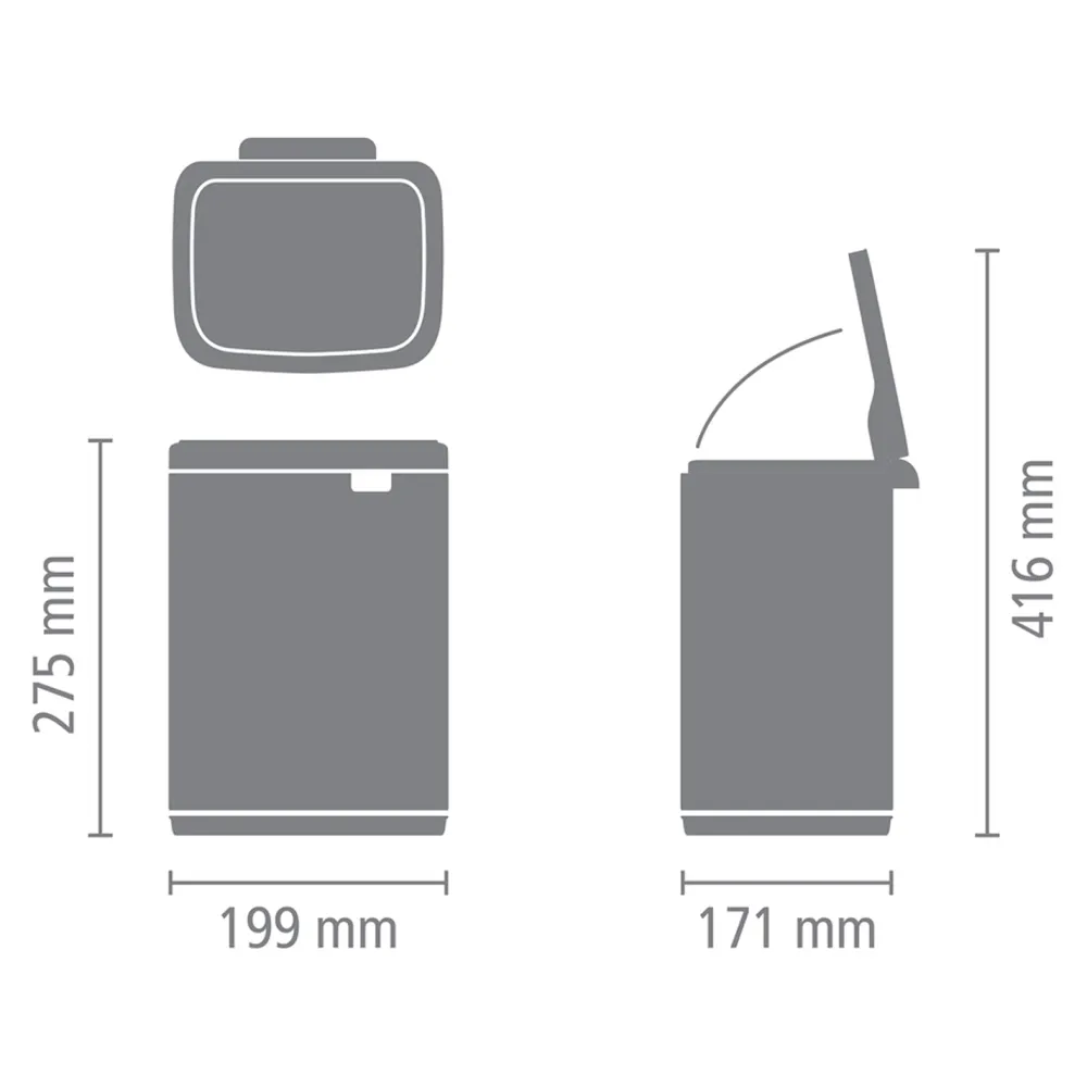 Brabantia Bo Afvalemmer - Matt Steel FPP