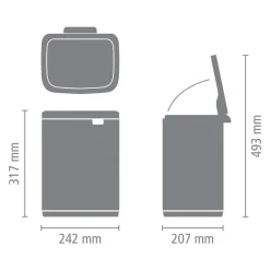Brabantia Bo Afvalemmer - Matt Black Clearance