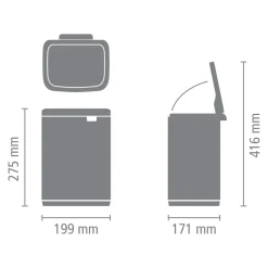 Brabantia Bo Afvalemmer - Matt Black