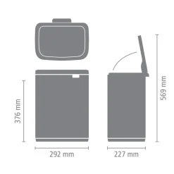 Brabantia Bo Afvalemmer 12 L - Platinum Sale