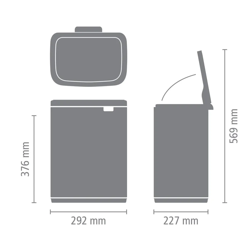 Brabantia Bo Afvalemmer 12 L - Platinum Sale