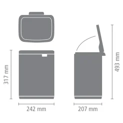 Brabantia Bo Afvalemmer 7 L - Platinum Hot