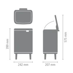 Brabantia Bo Hi Afvalemmer - Matt Black Online