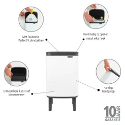 Brabantia Bo Hi Afvalemmer - White Online