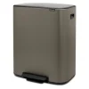 Brabantia Bo Pedaalemmer 60 Liter - Platinum New