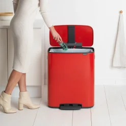 Brabantia Bo Pedaalemmer 60 Liter - Passion Red