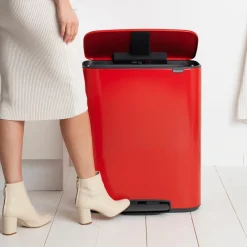 Brabantia Bo Pedaalemmer 60 Liter - Passion Red
