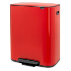 Brabantia Bo Pedaalemmer 60 Liter (2x30 liter) - Passion Red