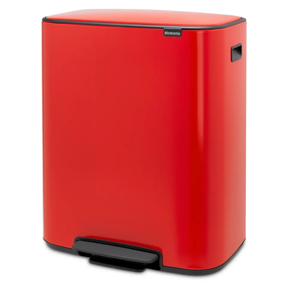 Brabantia Bo Pedaalemmer 60 Liter (2x30 liter) - Passion Red