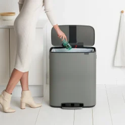 Brabantia Bo Pedaalemmer 60 Liter - Mineral Concrete Grey New