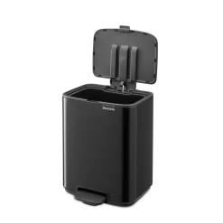 Brabantia Bo Pedaalemmer 7L, kunststof binnenemmer - Matt Black Best