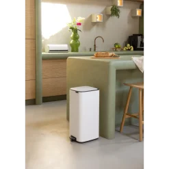 Brabantia Bo Pedaalemmer 30L, kunststof binnenemmer - White