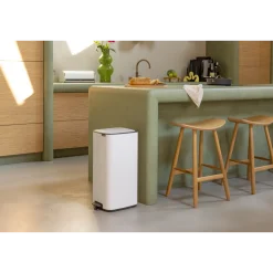 Brabantia Bo Pedaalemmer 30L, kunststof binnenemmer - White