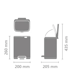 Brabantia Bo Pedaalemmer - Matt Steel Outlet