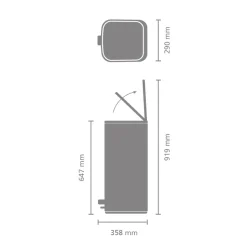 Brabantia Bo Pedaalemmer 30 L - Matt Steel