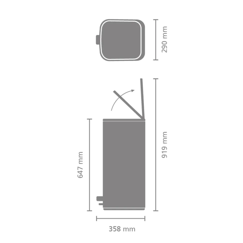 Brabantia Bo Pedaalemmer 30 L - Matt Steel