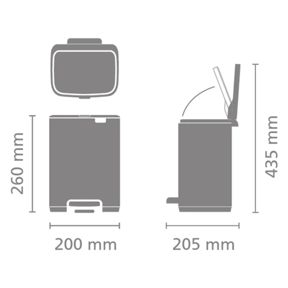 Brabantia Bo Pedaalemmer Mineral Infinite Grey Clearance