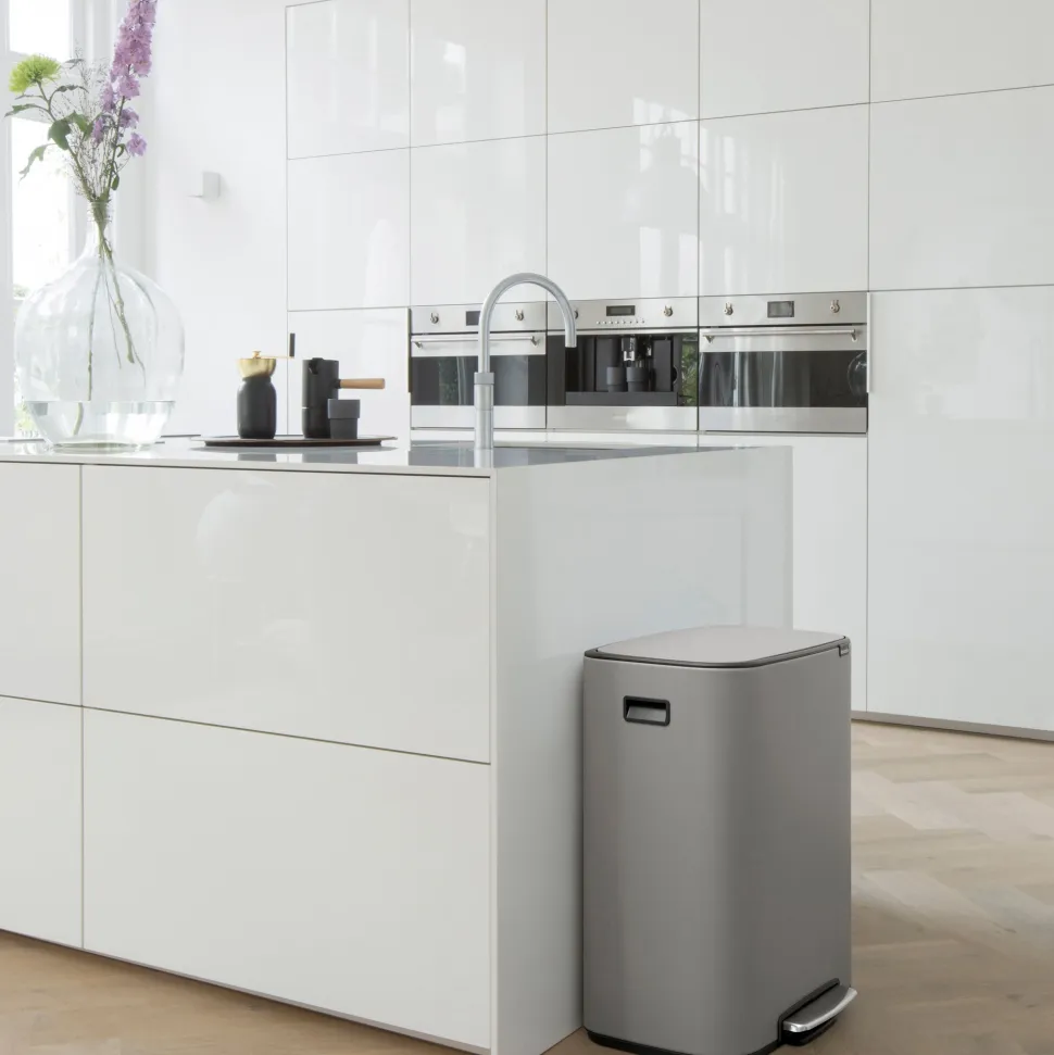 Brabantia Bo Pedaalemmer 2 x 30 L - Mineral Concrete Grey