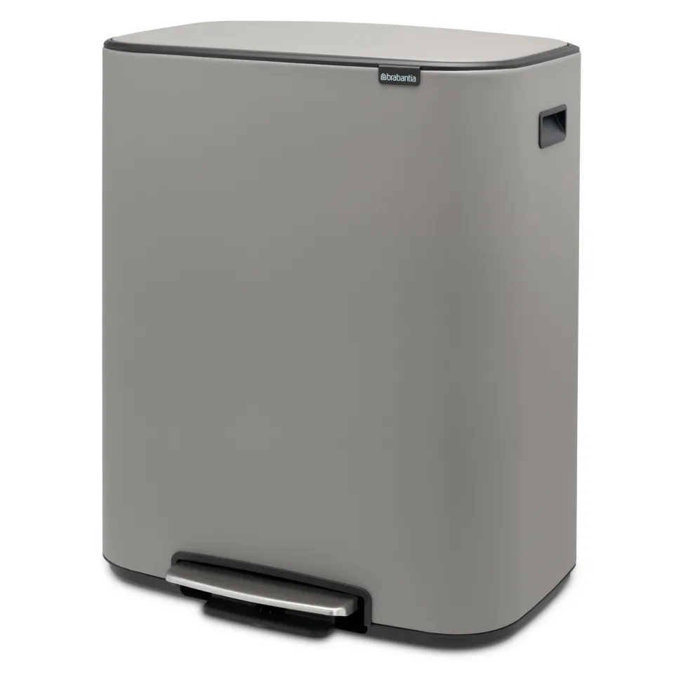 Brabantia Bo Pedaalemmer 2 x 30 L - Mineral Concrete Grey
