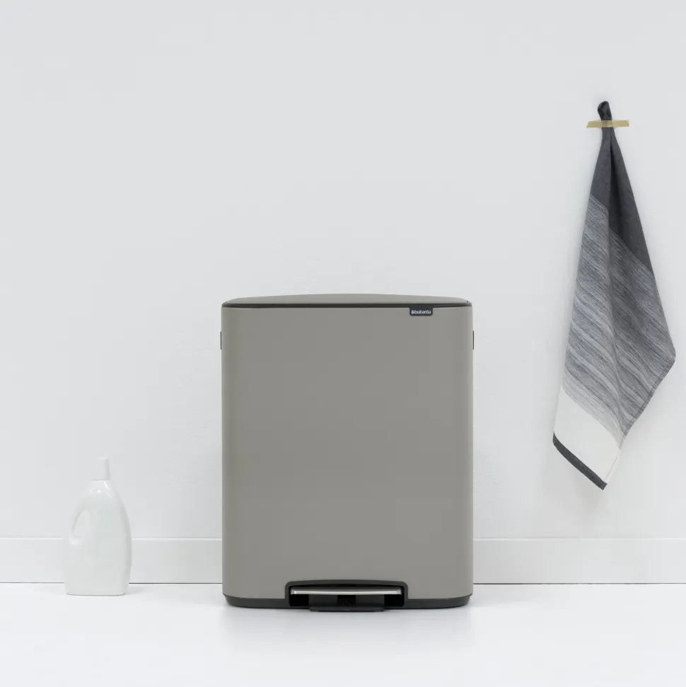 Brabantia Bo Pedaalemmer 2 x 30 L - Mineral Concrete Grey