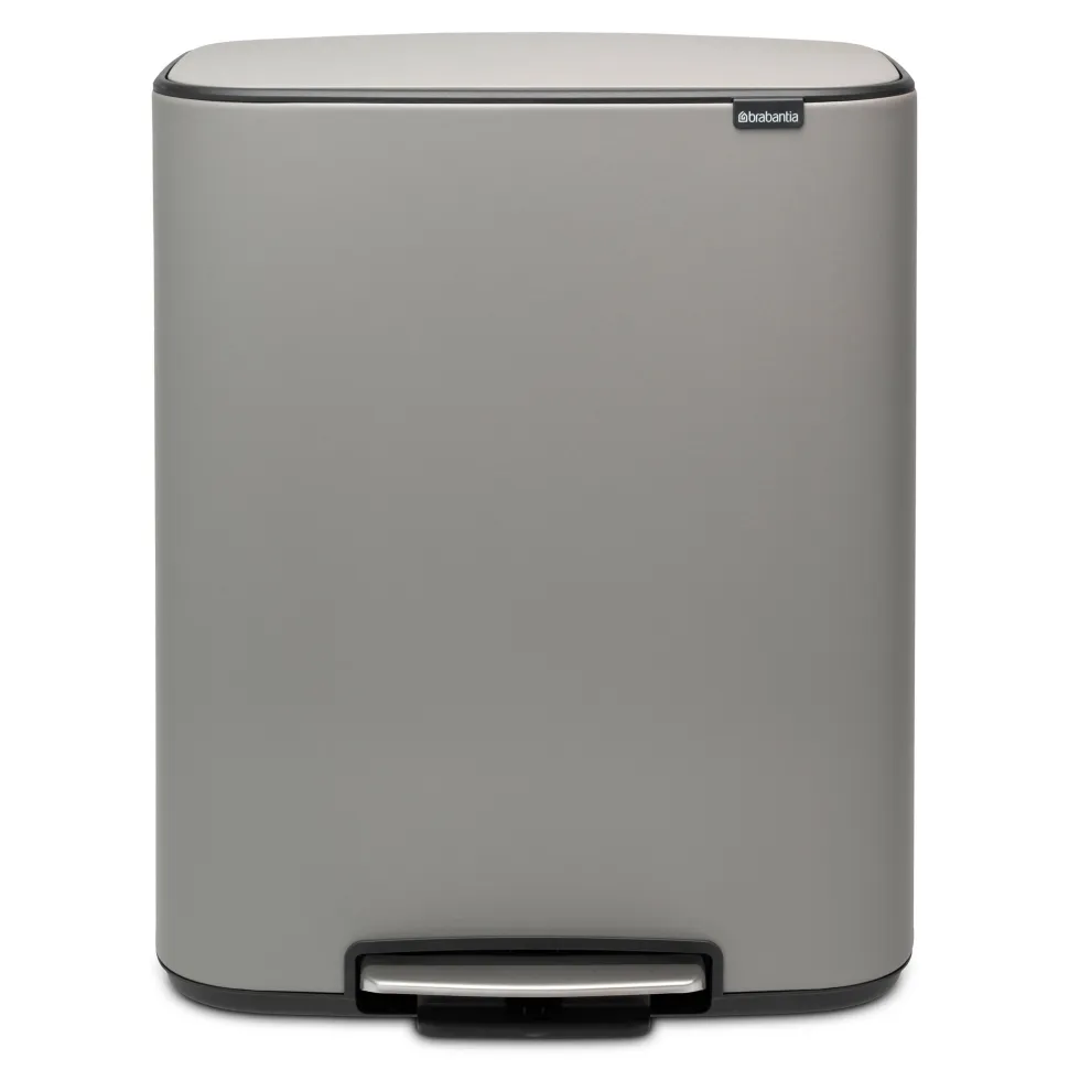 Brabantia Bo Pedaalemmer 2 x 30 L - Mineral Concrete Grey