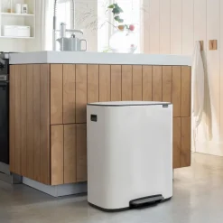 Brabantia Bo Pedaalemmer 2 x 30 L - Wit