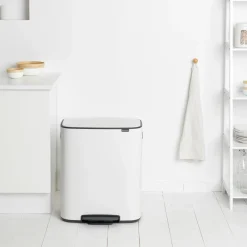Brabantia Bo Pedaalemmer 2 x 30 L - Wit