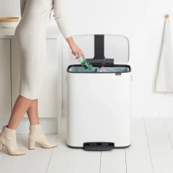 Brabantia Bo Pedaalemmer 2 x 30 L - Wit