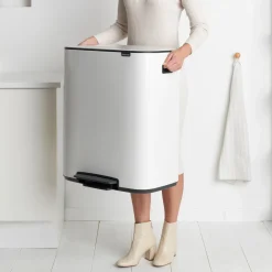 Brabantia Bo Pedaalemmer 2 x 30 L - Wit