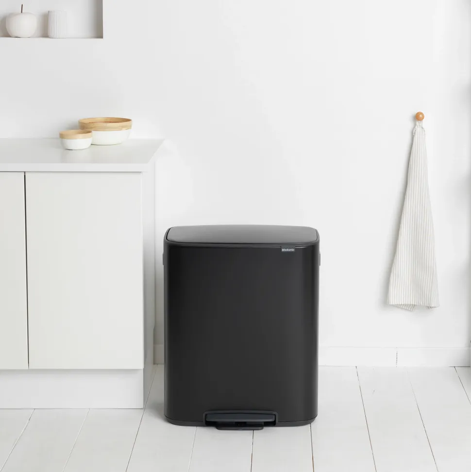 Brabantia Bo Pedaalemmer 2 x 30 L - Zwart