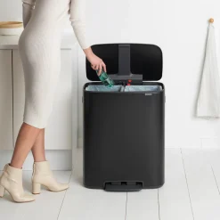 Brabantia Bo Pedaalemmer 2 x 30 L - Zwart