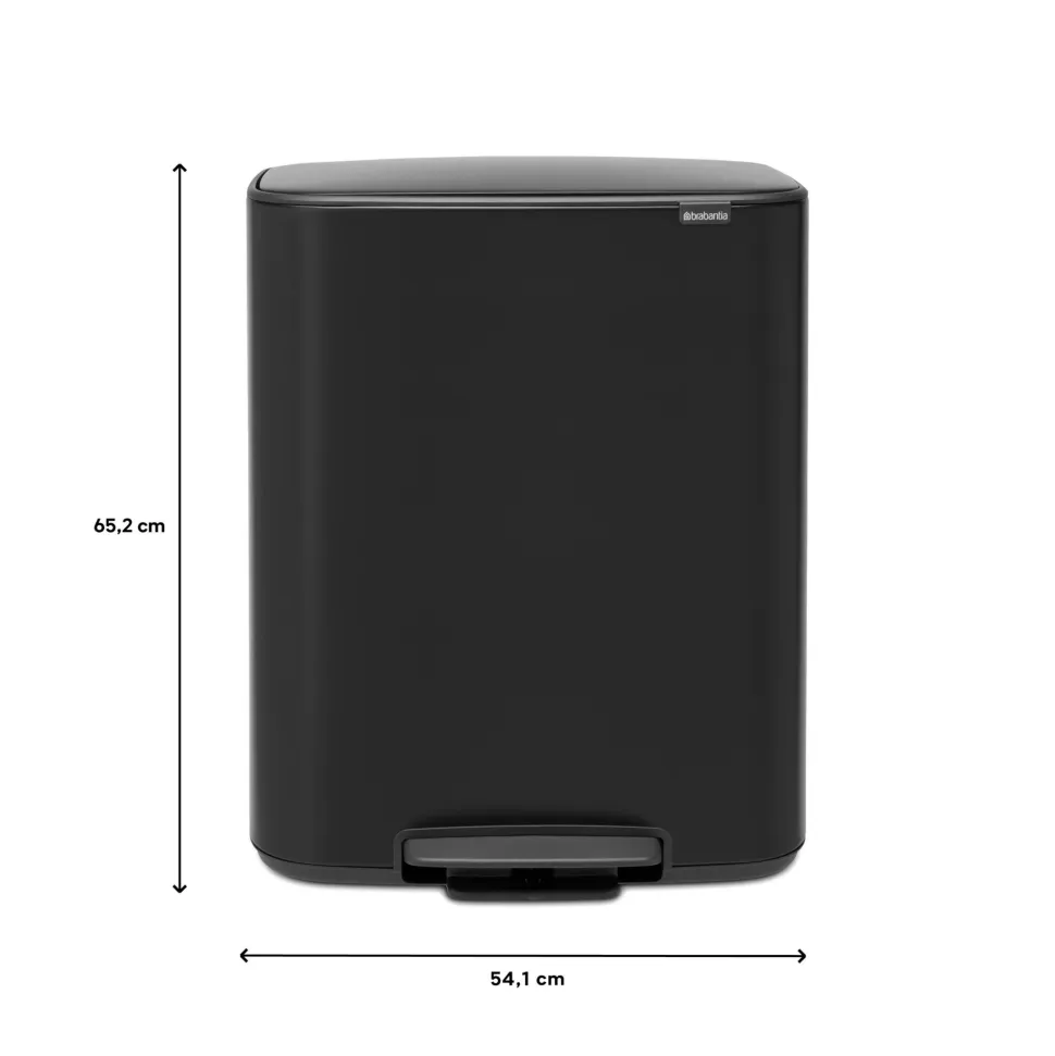 Brabantia Bo Pedaalemmer 2 x 30 L - Zwart