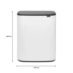 Brabantia Bo Touch Bin Afvalemmer 2 x 30 L - Wit