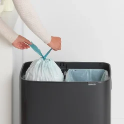 Brabantia Bo Touch Bin Afvalemmer 2 x 30 L - Zwart Sale