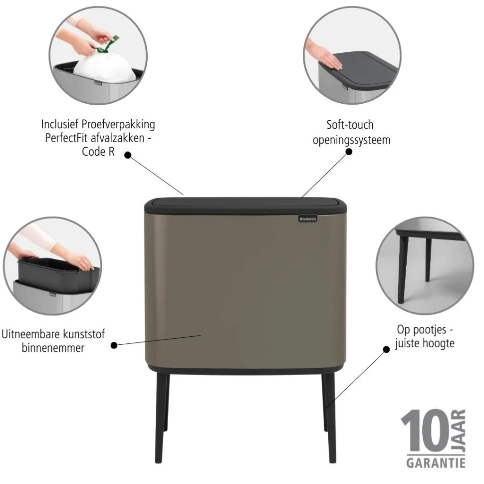 Brabantia Bo Touch Bin Afvalemmer 36 Liter - 209997
