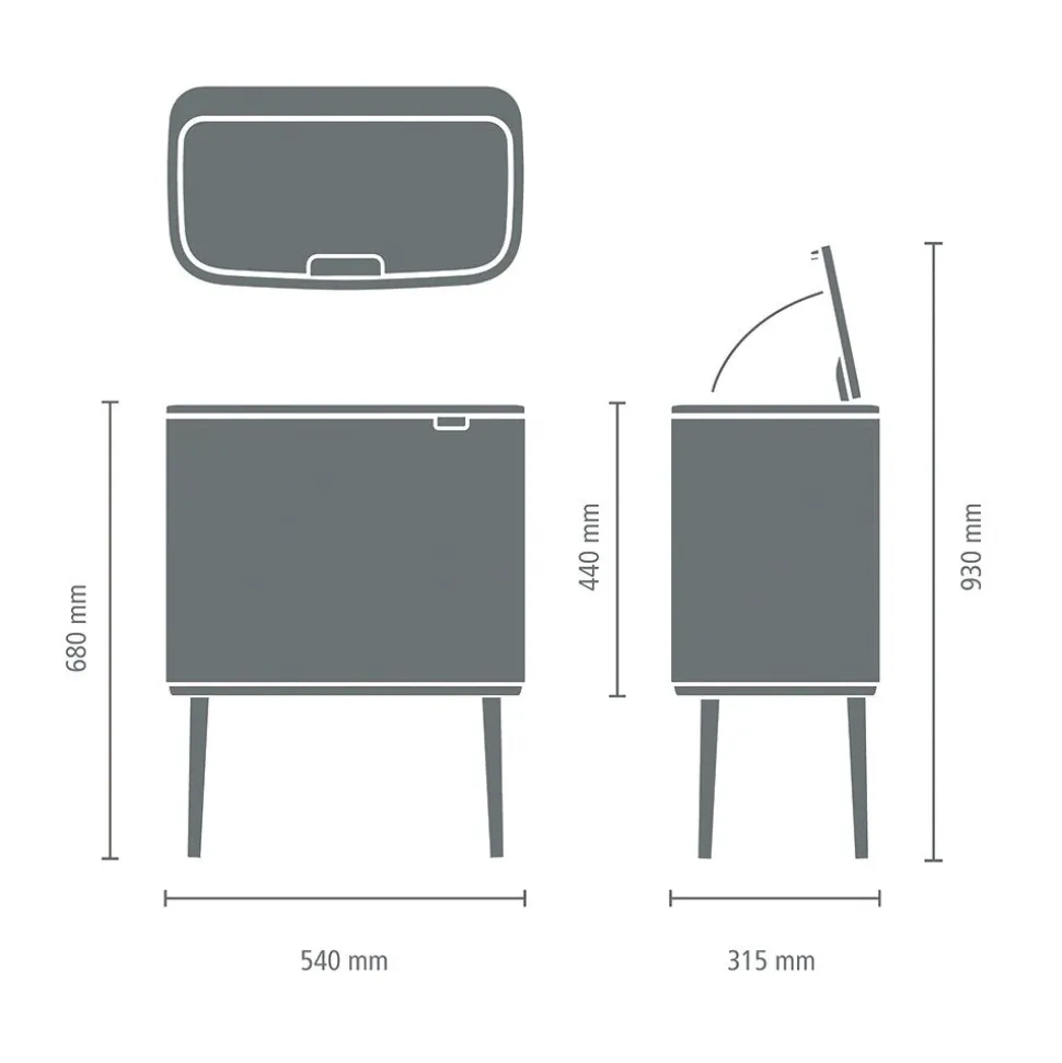 Brabantia Bo Touch Bin Afvalemmer 36 Liter - 209998