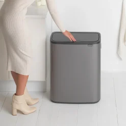 Brabantia Bo Touch Bin Afvalemmer 2 x 30 L - Platinum