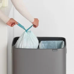 Brabantia Bo Touch Bin Afvalemmer 2 x 30 L - Platinum