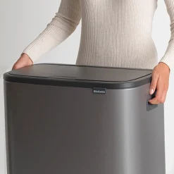 Brabantia Bo Touch Bin Afvalemmer 2 x 30 L - Platinum