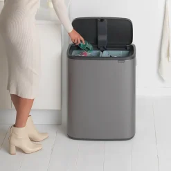 Brabantia Bo Touch Bin Afvalemmer 2 x 30 L - Platinum
