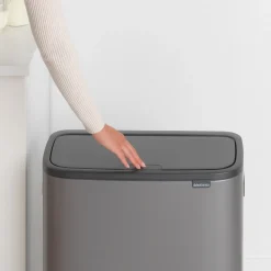 Brabantia Bo Touch Bin Afvalemmer 2 x 30 L - Platinum