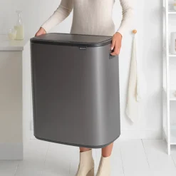 Brabantia Bo Touch Bin Afvalemmer 2 x 30 L - Platinum