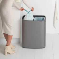 Brabantia Bo Touch Bin Afvalemmer 2 x 30 L - Platinum