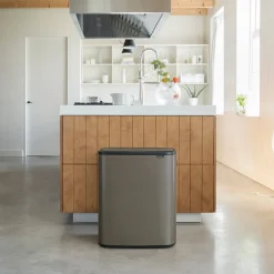 Brabantia Bo Touch Bin Afvalemmer 2 x 30 L - Platinum