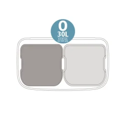 Brabantia Bo Touch Bin Afvalemmer 2 x 30 L - Platinum