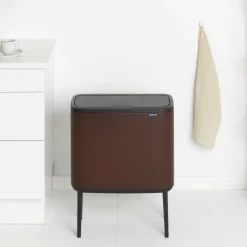 Brabantia Bo Touch Bin Afvalemmer 11 + 23 L - Mineral Cosy Brown