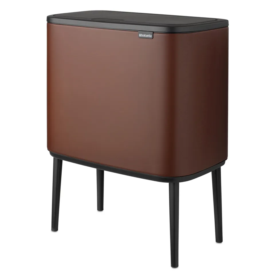 Brabantia Bo Touch Bin Afvalemmer 11 + 23 L - Mineral Cosy Brown