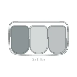 Brabantia Bo Touch Bin Afvalemmer 3 x 11 L - Zwart Best