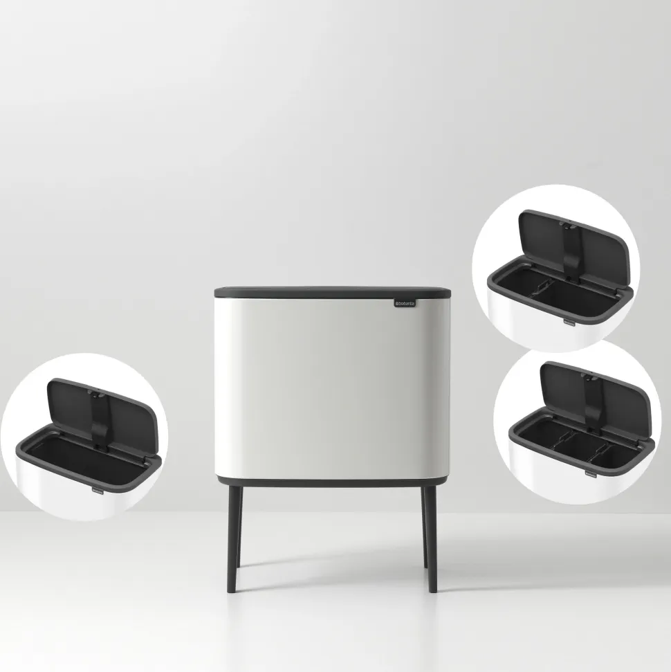 Brabantia Bo Touch Bin Afvalemmer 11 + 23 L - Wit